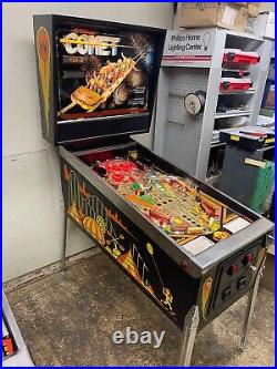 FUN 1985 Williams COMET pinball machine shopped 100% working FREE SHIPPING