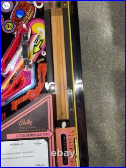 Fireball II Pinball Machine Bally 1981 Orange County Pinballs Free Shipping
