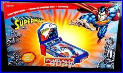 Funrise Home Arcade DC SUPERMAN Tablet-Top Pinball Machine Saving the World NEW