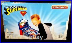 Funrise Home Arcade DC SUPERMAN Tablet-Top Pinball Machine Saving the World NEW