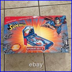 Funrise Superman Pinball Machine Lights & Sounds DC Comics 2004 NEW OPEN BOX