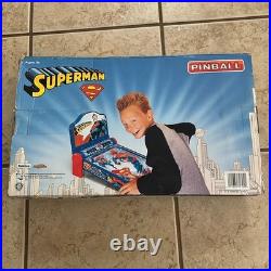 Funrise Superman Pinball Machine Lights & Sounds DC Comics 2004 NEW OPEN BOX