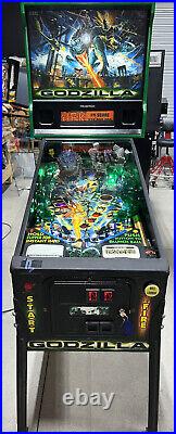 Godzilla Sega LEDs Free Ship Pinball Machine 1998 RARE