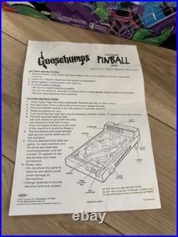 Goosebumps Electronic Pinball Tabletop Game Machine Vintage WORKS