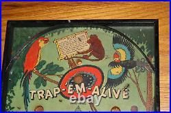 Gotham Pressed Steel Trap-Em-Alive table top pinball game vintage 1936