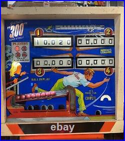 Gottlieb 300 Pinball Machine 1975 Professional Techs Bowling Theme