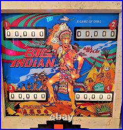 Gottlieb Big Indian Pinball Machine High Quality Full Restoration COLLECTOR GAME