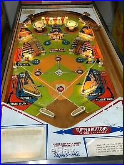 Gottlieb Classic Wedgehead Baseball Pinball Machine 1970