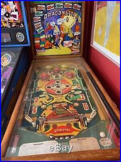 Gottlieb Dragonette Woodrail pinball machine-Rare