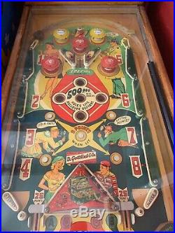 Gottlieb Dragonette Woodrail pinball machine-Rare