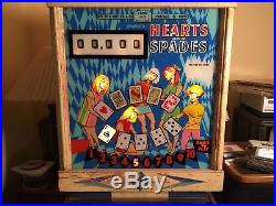 Gottlieb Hearts & Spades Pinball Machine Completely Shopped Works Great