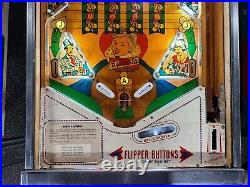 Gottlieb King & Queens Pinball Machine Professionall Techs Tommy Cards 1965
