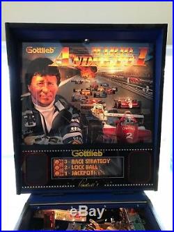 Gottlieb Mario Andretti Pinball Arcade Coin Op Machine Very Nice