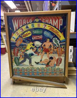 Gottlieb World Champ Original Pinball Machine with Backglass Boxing Theme
