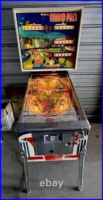 Grand Prix Pinball Machine, Williams Mnf. 1976. Working Original LOCAL PICK UP