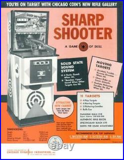 Ground up Classic Restored Chicago Coins Sharpshooter Vintage Arcade Gun Game
