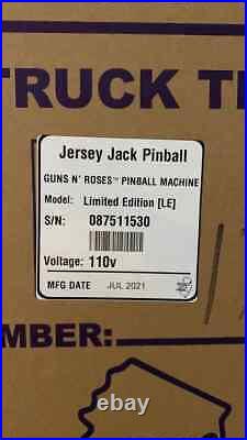 Guns N' Roses (LE) Pinball Machine. Jersey Jack. South Florida
