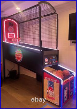 HOOPS BASKETBALL MACHINE PISTONS ARCADE MACHINE by ICE (Excellent Condition) HOOPS BASKETBALL MACHINE PISTONS ARCADE MACHINE by ICE (Excellent Condition)