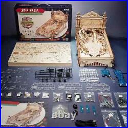 Handmade Wooden Pinball Machine DIY Kit Classic Arcade Game Retro Entertainment Handmade Wooden Pinball Machine DIY Kit Classic Arcade Game Retro Entertainment