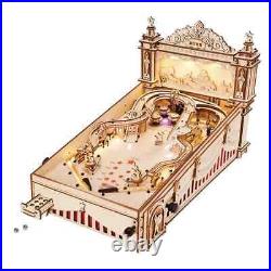 Handmade Wooden Pinball Machine DIY Kit Classic Arcade Game Retro Entertainment Handmade Wooden Pinball Machine DIY Kit Classic Arcade Game Retro Entertainment