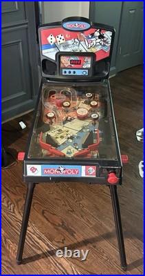 Hasbro Monopoly Tabletop Pinball Machine Game 2000 TESTED with Legs & Power Cord