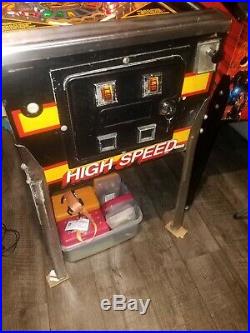 High Speed 1986 Williams Pinball machine Coin Op Arcade, Ohio