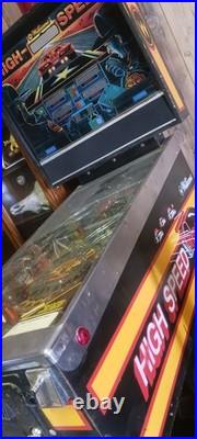 High Speed Pinball Machine Williams 1986 LEDS Orange County Pinballs FREE SHIP