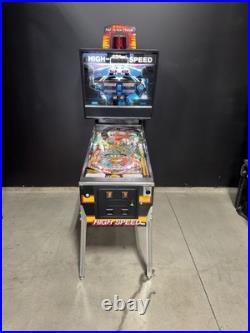 High Speed Pinball Machine Williams 1986 Orange County Pinballs FREE SHIPPING