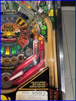 High Speed Pinball Machine Williams 1986 Orange County Pinballs FREE SHIPPING