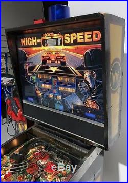 High Speed Pinball Machine Williams Coin Op Arcade 1986