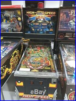 High Speed Pinball Machine Williams Coin Op Arcade 1986 Free Shipping