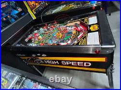 High Speed Pinball Machine by Williams LEDs Beautiful Free Ship Home Use Only
