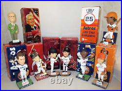 Houston Astros bobble heads 2008-2010 set of 8 withboxes inc Biggio, Bagwell, Ryan