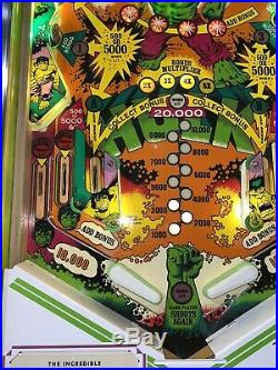 Hulk By Gottlieb 1979 Original Pinball Machine LEDs Free Shipping