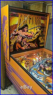 Hurcules Pinball Machine Atari! Very Rare worlds largest pinball