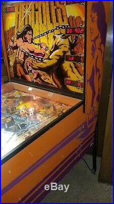 Hurcules Pinball Machine Atari! Very Rare worlds largest pinball