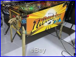 Indiana Jones Pinball Machine Williams ColorDMD Pinsound LEDs Brass Free Ship