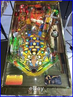 Indiana Jones Pinball Machine Williams ColorDMD Pinsound LEDs Brass Free Ship