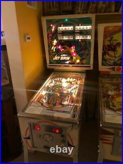 JET SPIN PINBALL MACHINE Gottlieb 1977 EXCELLENT Arcade Game EM Space Rocket