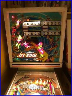 JET SPIN PINBALL MACHINE Gottlieb 1977 EXCELLENT Arcade Game EM Space Rocket