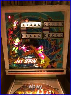 JET SPIN PINBALL MACHINE Gottlieb 1977 EXCELLENT Arcade Game EM Space Rocket