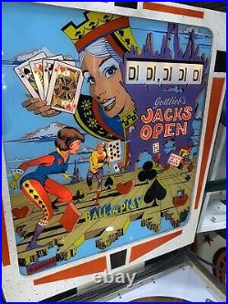 Jacks Open Pinball Machine Coin Op Gottlieb 1977 Free Shipping