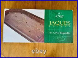 Jaques London Hit-A-Pin Bagatelle Wooden Table Game #80070 Complete Original Box