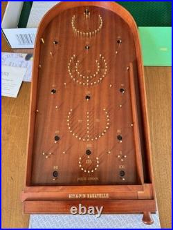 Jaques London Hit-A-Pin Bagatelle Wooden Table Game #80070 Complete Original Box