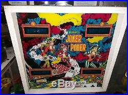 Joker Poker Gottlieb Pinball Machine 1978 Not Working
