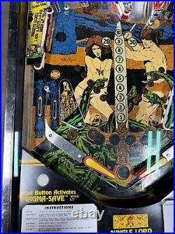 Jungle Lord Pinball Machine Williams 1981 LEDS Free Ship Orange County Pinballs