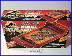 Jurassic Park Electronic Tabletop Pinball Machine Box Video Game Action Figure