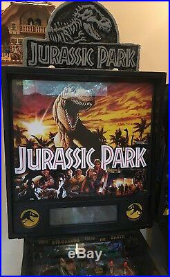 Jurassic Park Pinball Machine by Data East with Topper