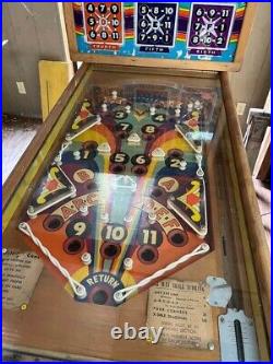 KEENEY'S LITE-A-LINE Vintage Wood Rail Pinball Machine Game SUPER RARE