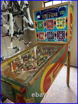 KEENEY'S LITE-A-LINE Vintage Wood Rail Pinball Machine Game SUPER RARE